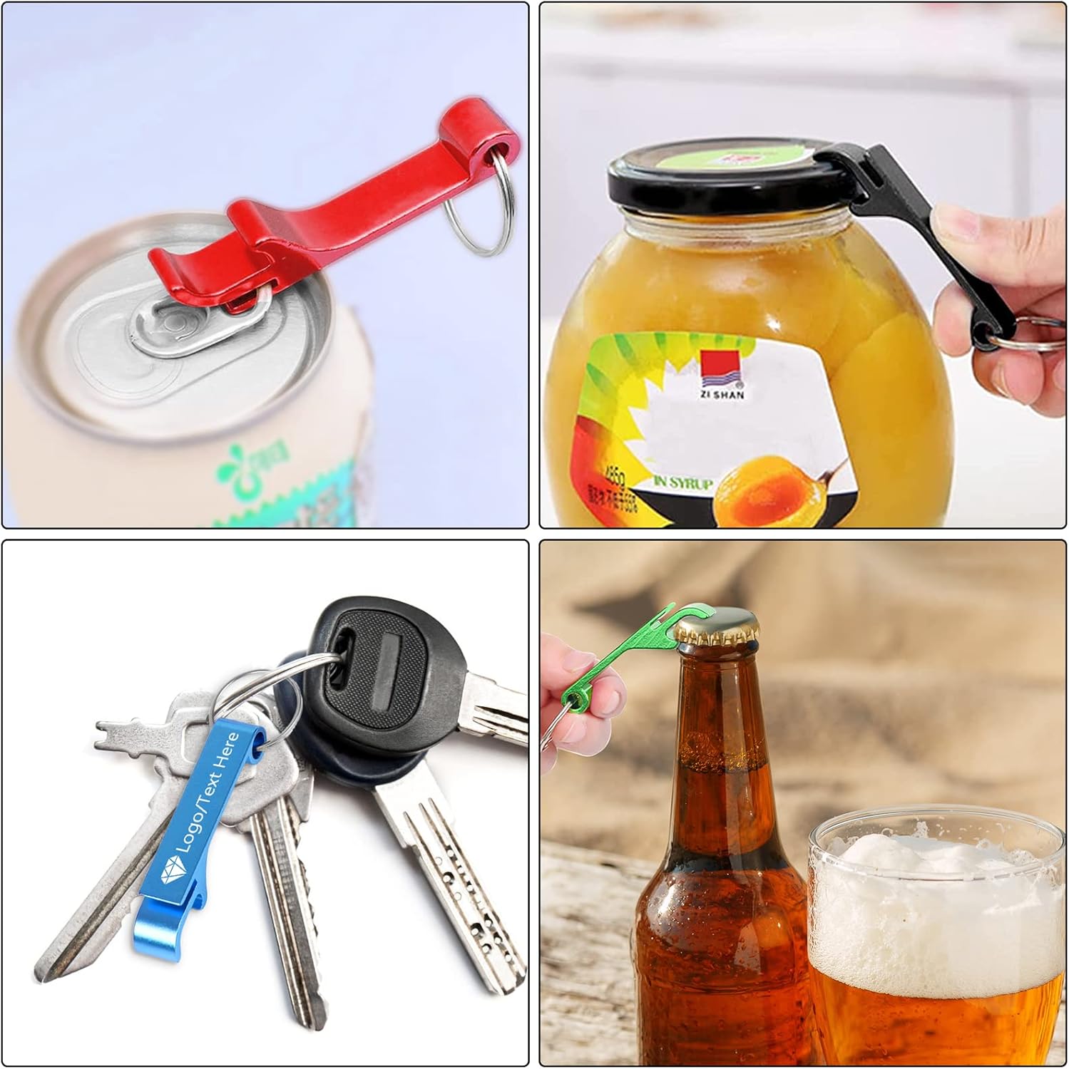 Abrebotellas personalizado, abridor de botellas de cerveza de aluminio personalizado con textologotipo, abrebotellas personalizados, recuerdos de