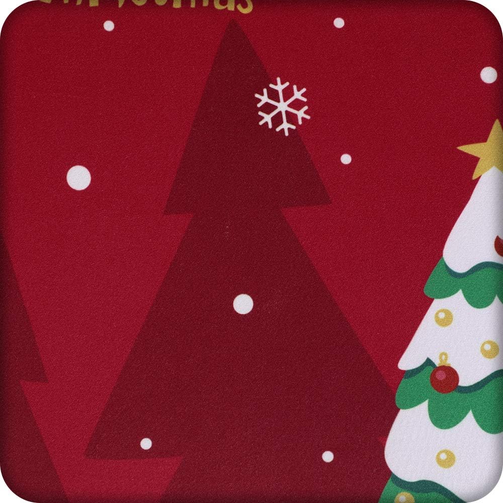 NIBESSER Juego de 6 fundas navideñas para sillas de comedor, fundas elásticas para sillas de Navidad, lavables, para hotel, banquetes, Navidad y