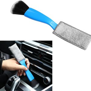 Hawyet 1 cepillo de limpieza de doble cabezal para detalles de automóvil, 8.6 x 1.9 pulgadas, ABS de limpieza interior con pelo de nailon, Hawyet 1 cepillo de limpieza de doble cabezal para detalles de automóvil, 8.6 x 1.9 pulgadas, ABS de limpieza interior con pelo de nailon,