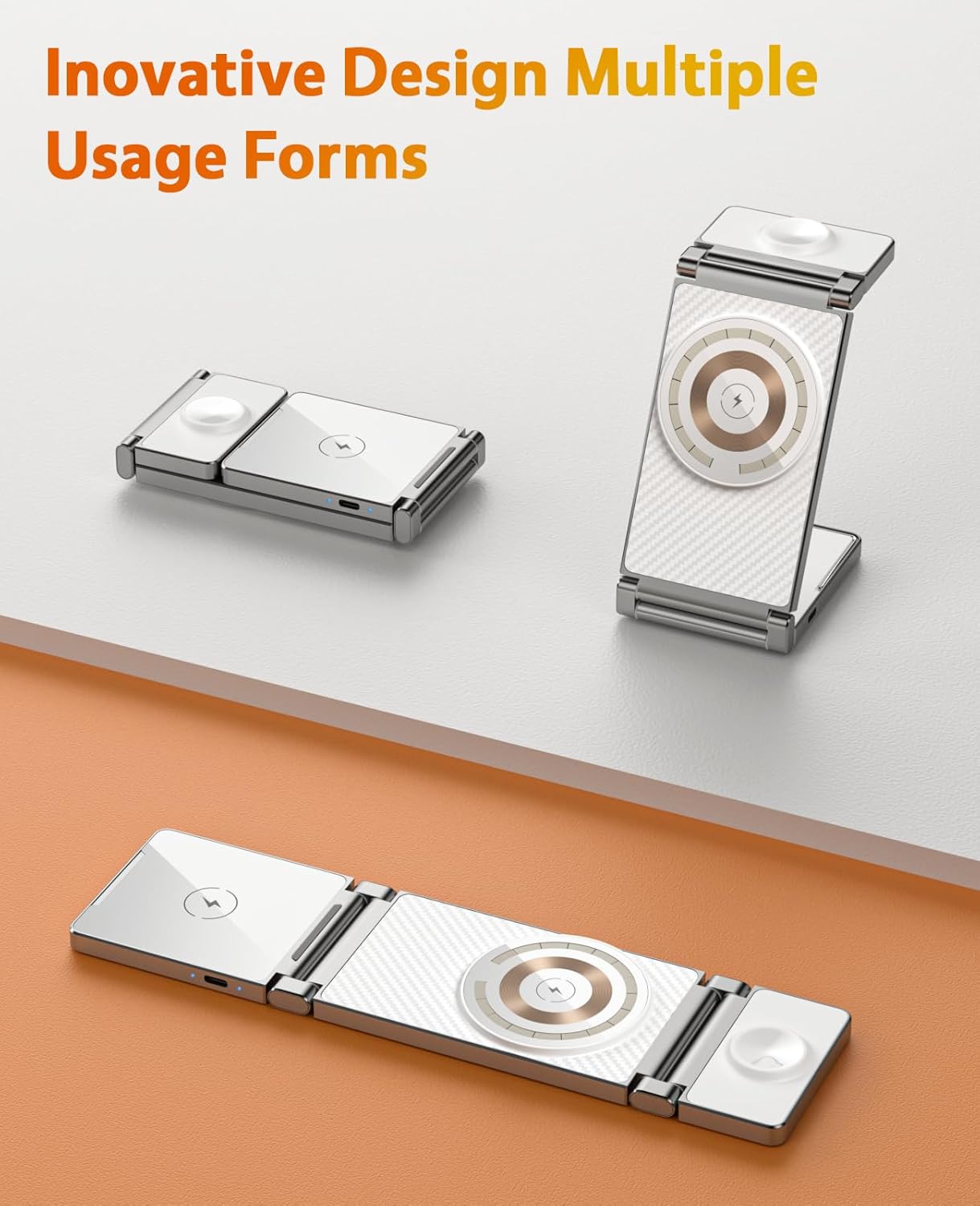 REOKILY Mag-Safe – Soporte de carga para iPhone y reloj para dispositivos Apple, base de carga plegable magnética 3 en 1 para Airpods y iPhone
