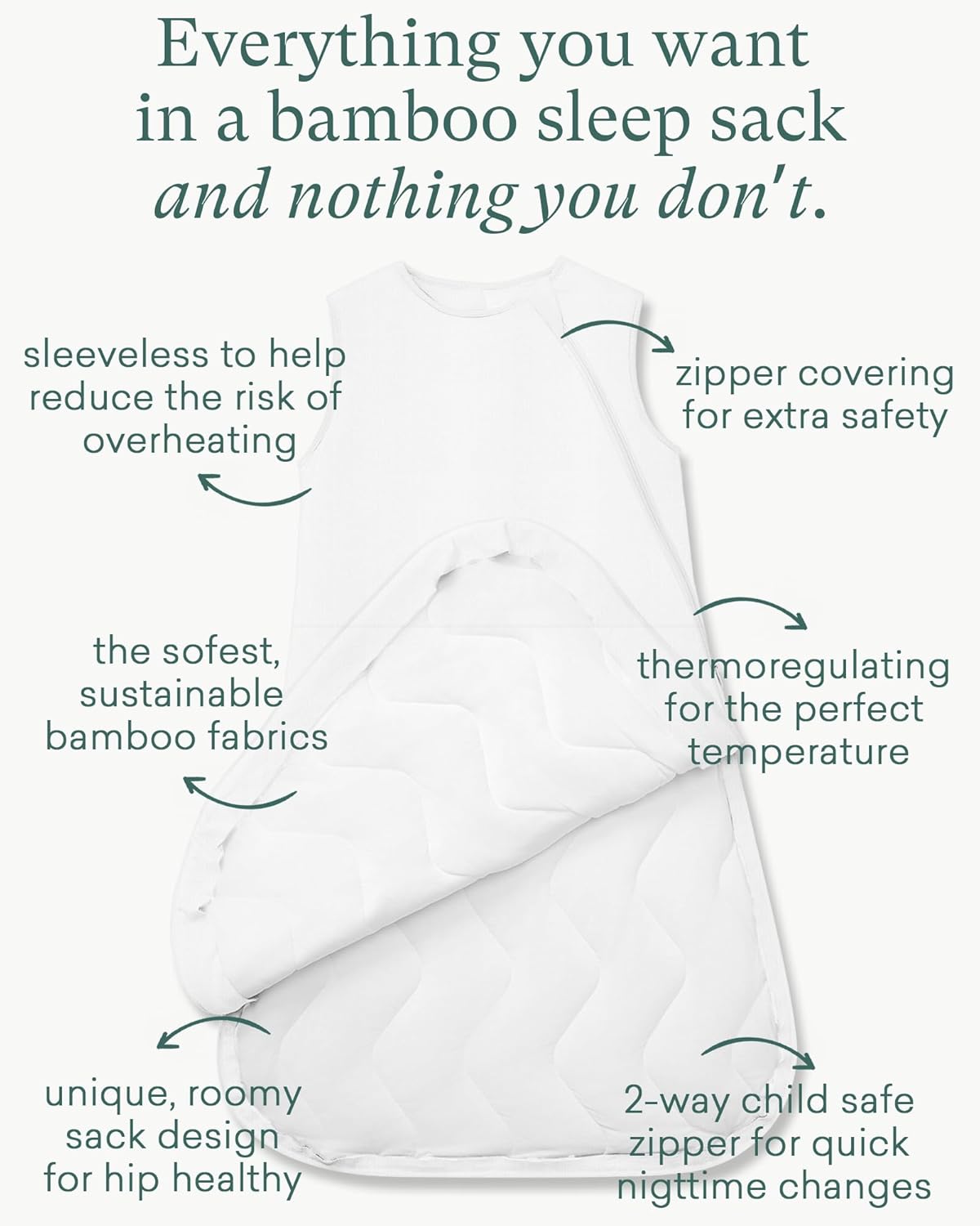 PurComfy Saco de dormir acolchado súper suave, 2.5 TOG de viscosa de bambú de primera calidad, saco de dormir cálido para bebé, manta gruesa para
