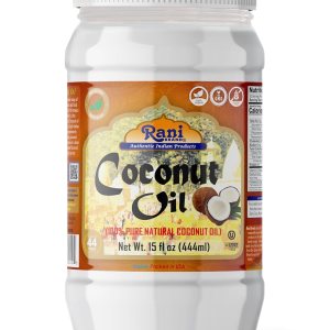 Aceite de coco Rani (aceite de coco natural 100% puro) 15 onzas líquidas (15.0 fl oz) prensado en frío, sin OMG, sin gluten, kosher, vegano, 100% Aceite de coco Rani (aceite de coco natural 100% puro) 15 onzas líquidas (15.0 fl oz) prensado en frío, sin OMG, sin gluten, kosher, vegano, 100%