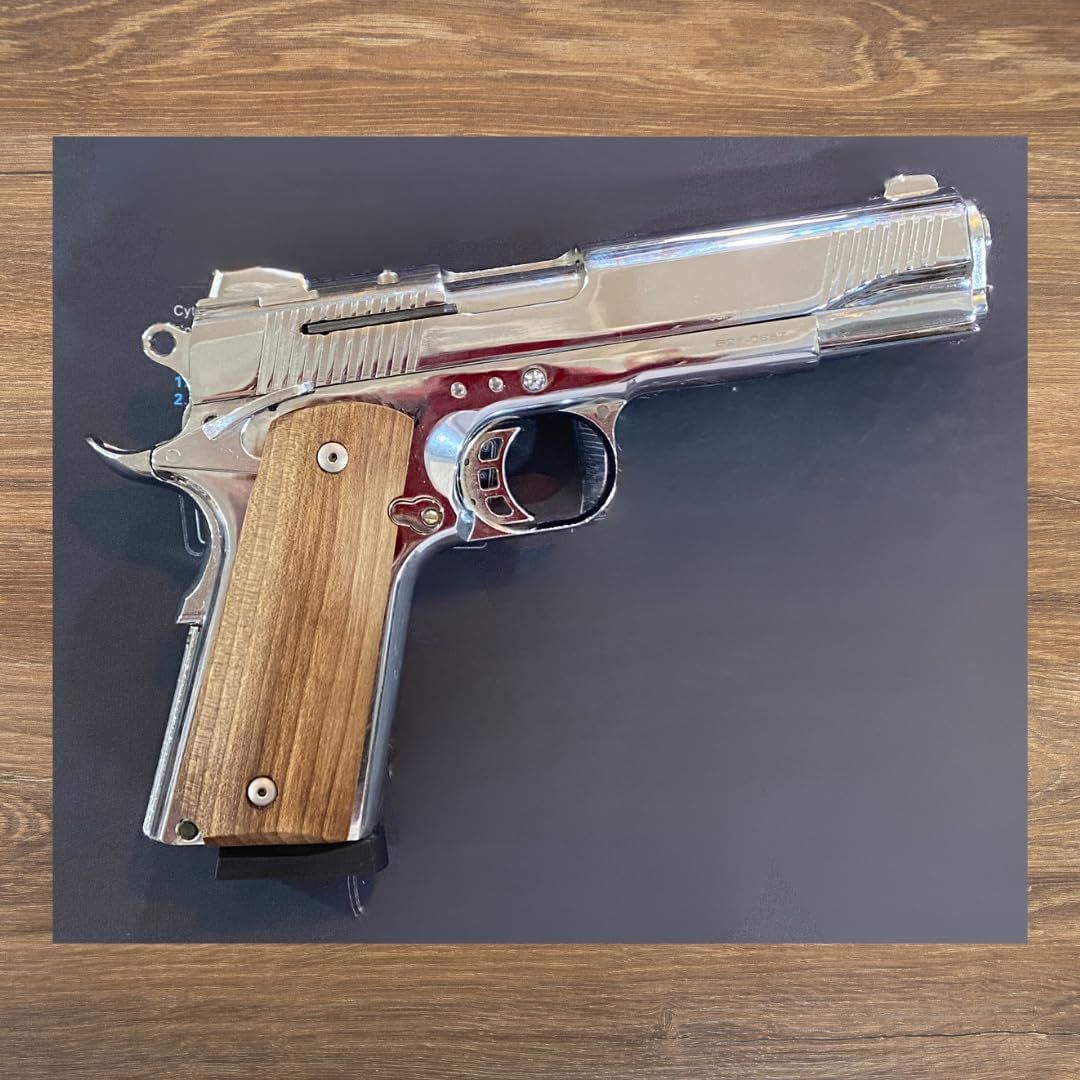 Empuñaduras de madera 1911, accesorios 1911, agarres de corte de seguridad Ambi 1911, tamaño completo 1911, para Ruger, Colt, Kimber, Tauro y se