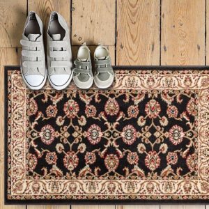 Well Woven Alfombra oriental con diseño de flores persas,azul claro Well Woven Alfombra oriental con diseño de flores persas,azul claro