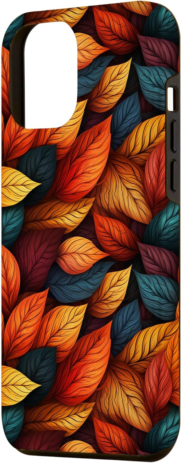 Funda de color follaje para iPhone 14 Plus, decoración de otoño