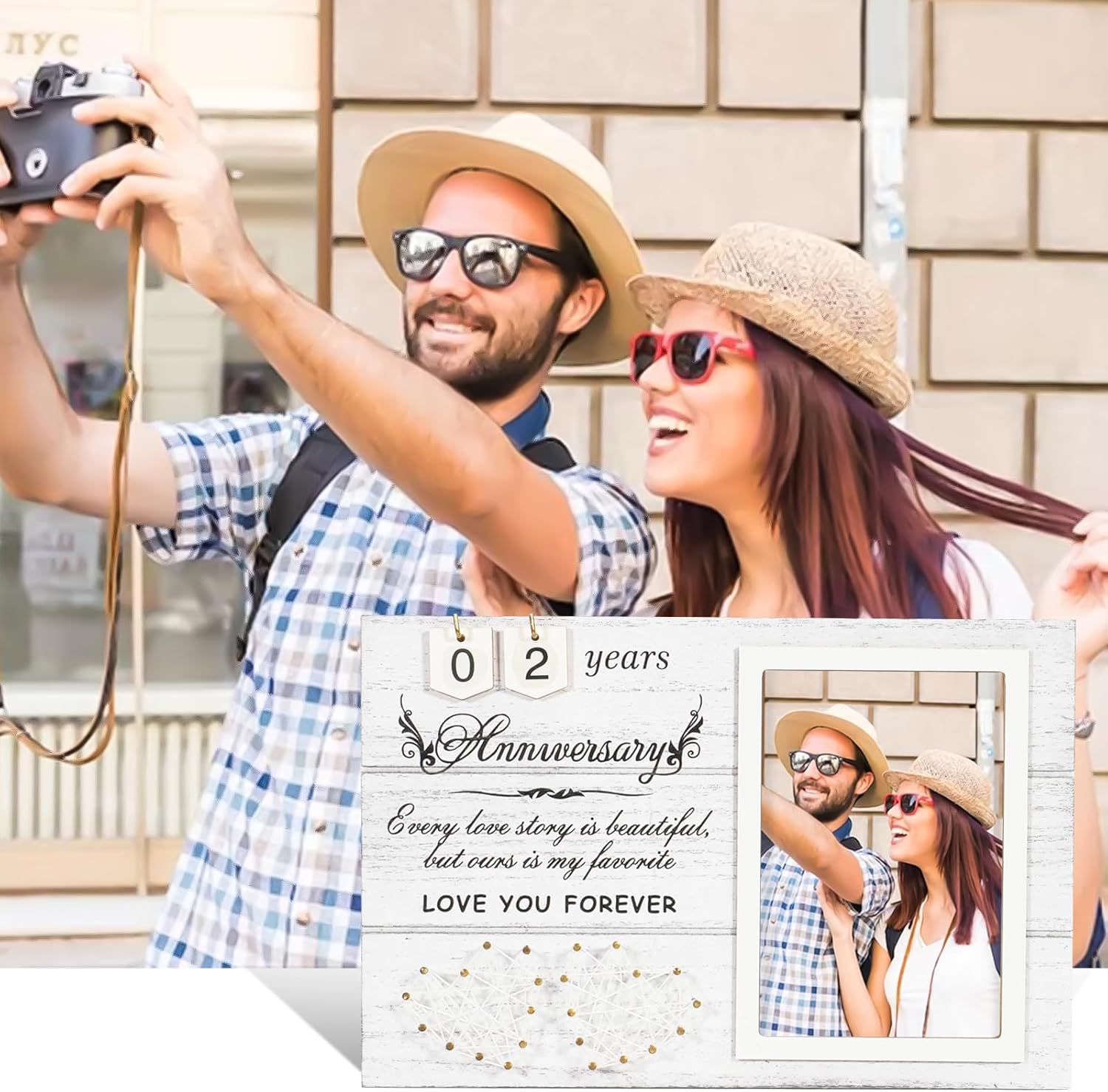 Marco de fotos de aniversario de boda regalo para parejas. Marcos de boda personalizados. Cada historia de amor es hermosa pero nuestra es mi