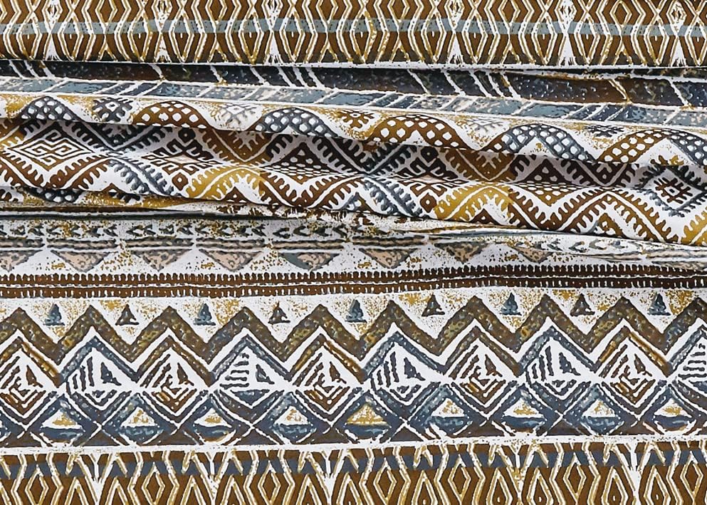 Chezmoi Collection Juego de ropa de cama de 3 piezas Southwestern Native Tribal Boho multicolor microfibra impresa, tamaño Queen