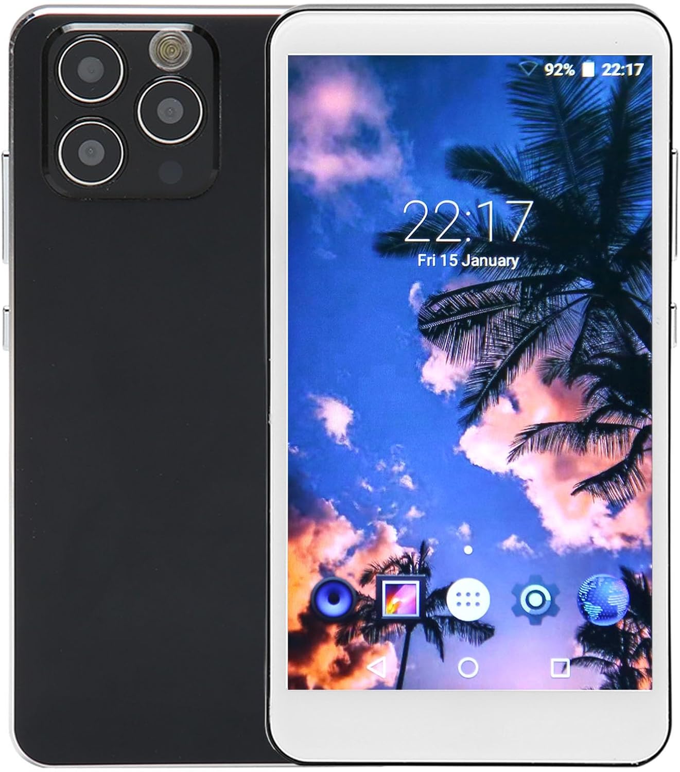Reproductor de MP4 Pantalla táctil HD de 5 pulgadas HiFi Reducción de ruido Reproductor de música WiFi portátil con cámara para Android (negro)