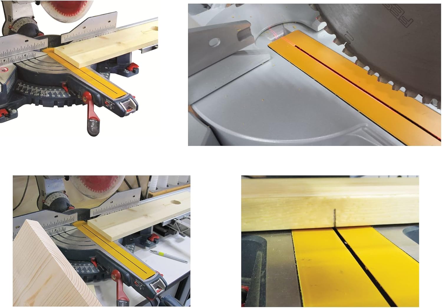 FastCap Cinta de cero espacio libre de 2 x 16 pulgadas, reducción de desgarro, herramienta de alineación perfecta para sierras ingletadorasde mesa,