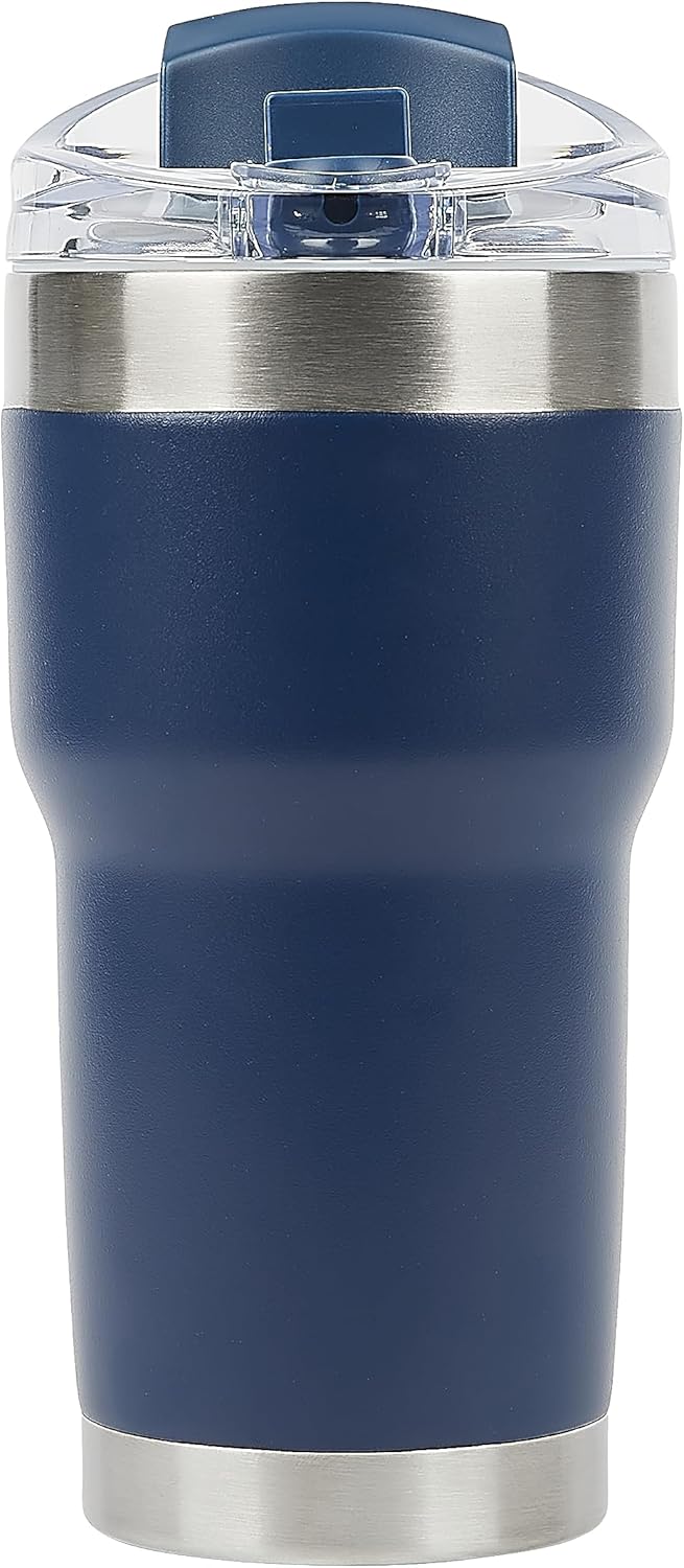 Pelican Hydration Pelican Traveler – Vaso aislado al vacío de 22 onzas, de acero inoxidable, doble pared, con tapa doble, taza de café aislada con