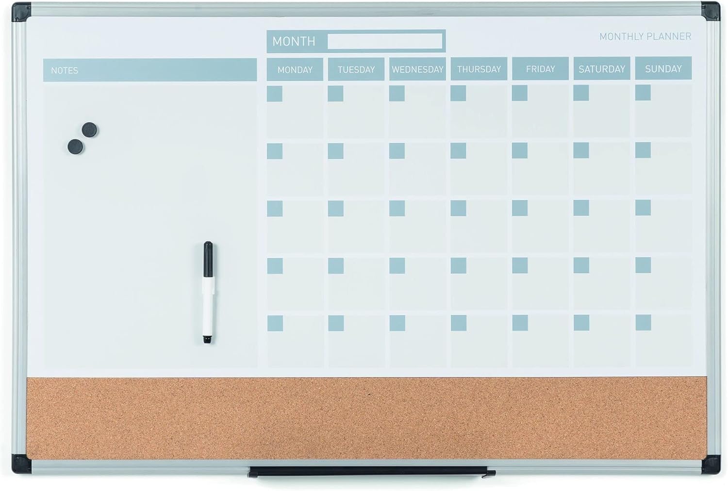 MasterVision 3-en-1Calendario seco, Blanco