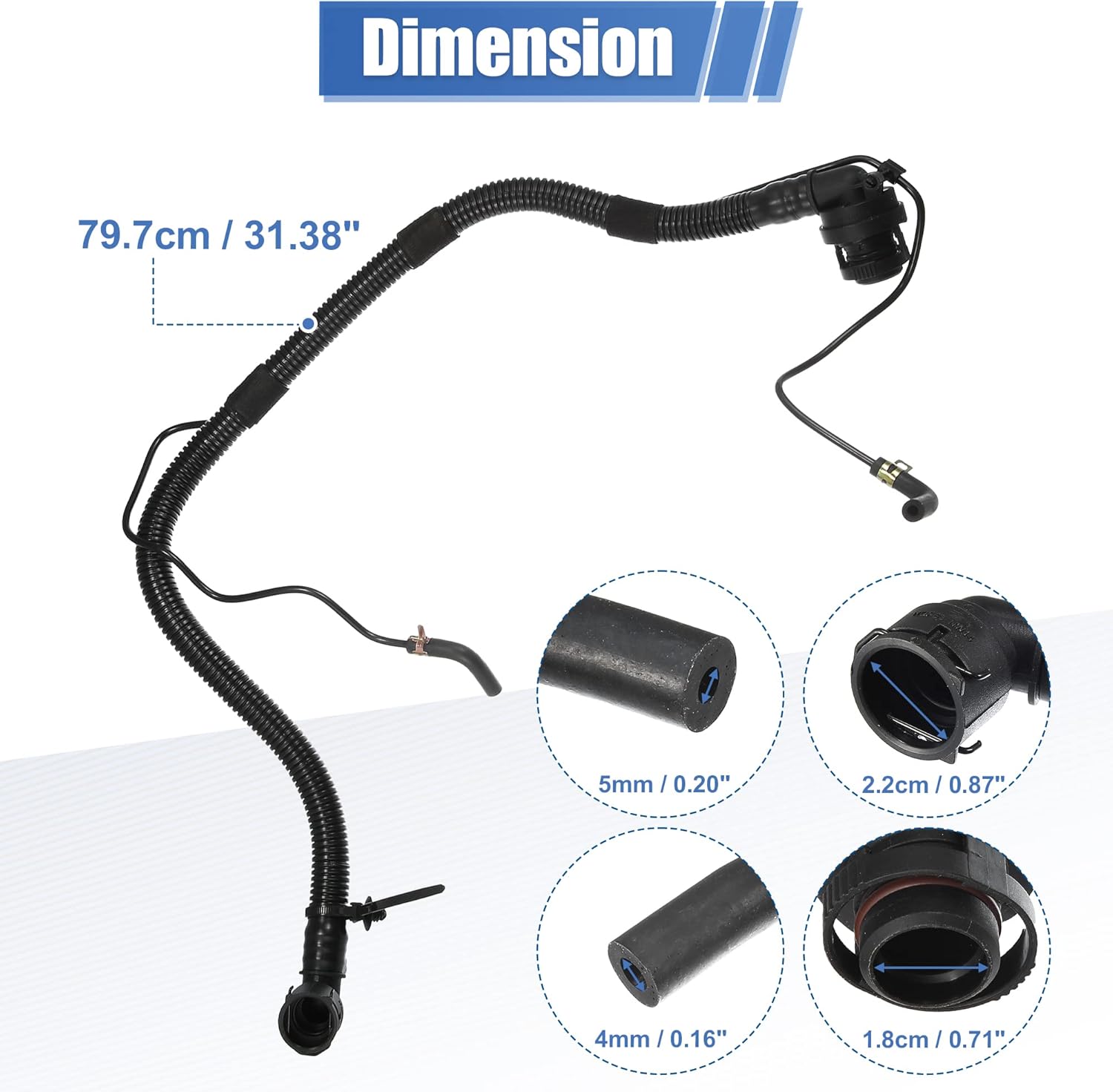 X AUTOHAUX 25193343 Tubo positivo de la válvula de ventilación del cigüeñal del PWV con el tubo de la válvula de derivación para Chevrolet Cruze