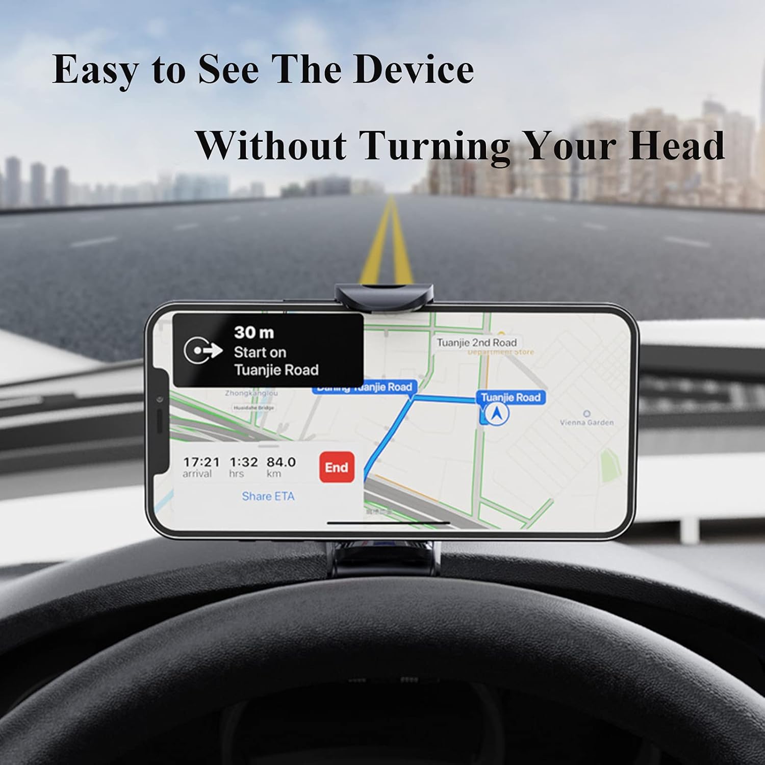 Soporte de teléfono para automóvil, soporte de teléfono celular para automóvil, rotación de 360 grados, soporte de montaje de clip para automóvil,