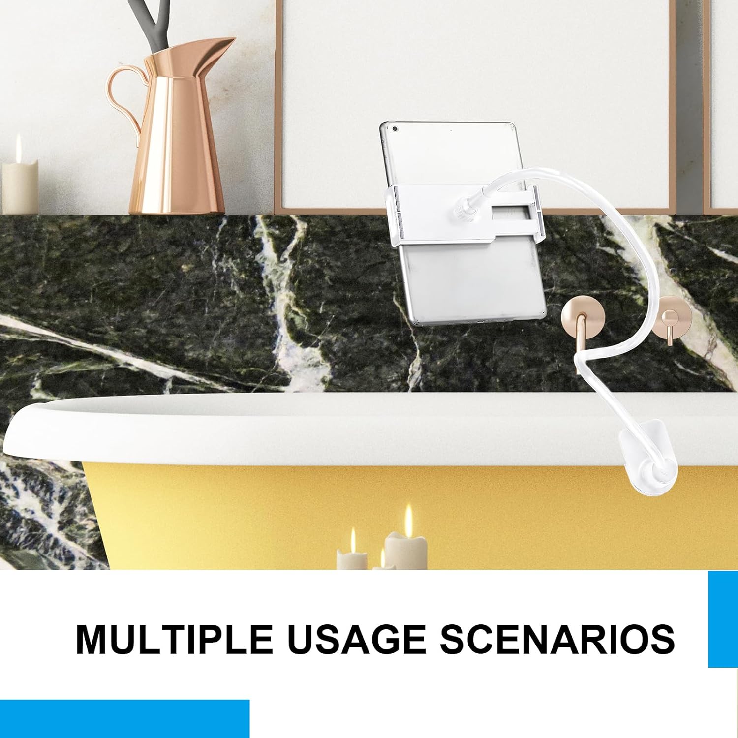 Kanayu Soporte de teléfono para escritorio, soporte de teléfono celular de cuello de cisne, soporte flexible de brazo largo perezoso, soporte