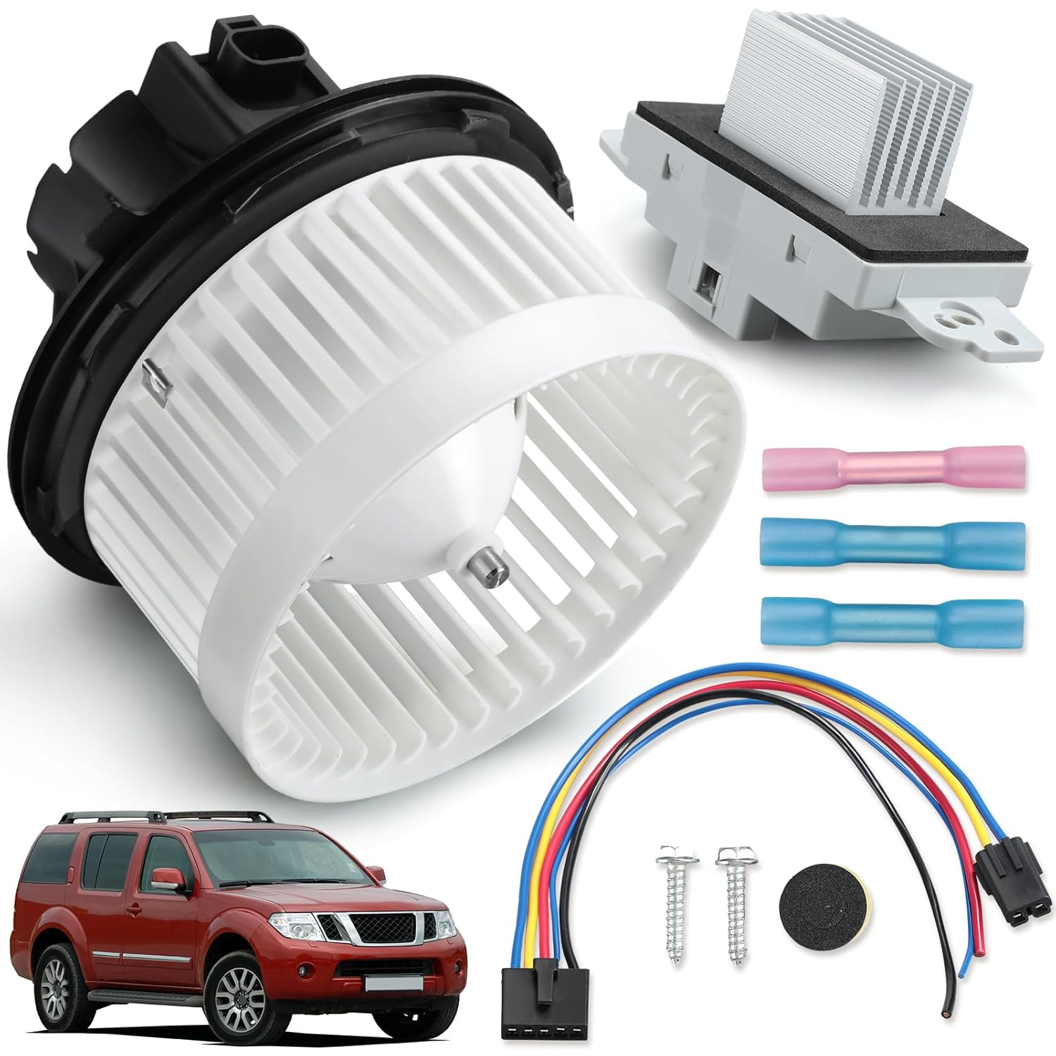 Therwen Kit de 2 resistencias de motor de ventilador de calentador de CA, reemplazo 15-81647, PM2728, 89019321, 35143, 1581773 15-81773 89018778