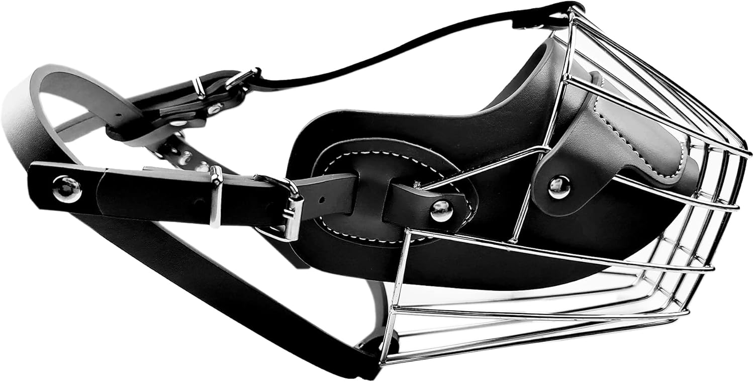 Bozales para perros, bozales de metal para perros, bozales de metal para perros, para morder, ladrar, masticar, bozales para mascotas, color negro 3#