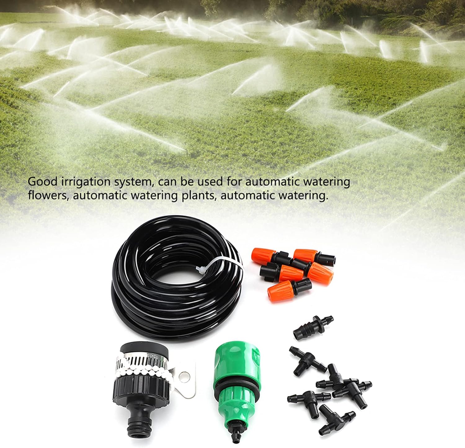 Fydun Automatic Micro Irrigation System Plant Wate Irrigation Kit Accessories for Garden Flower Bed Patio Lawn Automatic Micro Irrigation System for