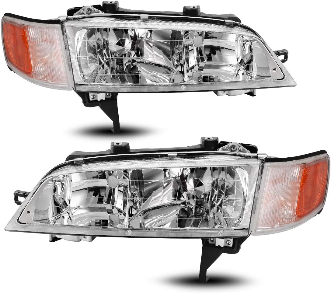 AUTOSAVER88 Conjunto de faros delanteros compatible con Accord 1994 1995 1996 1997 lado del conductor y del pasajero