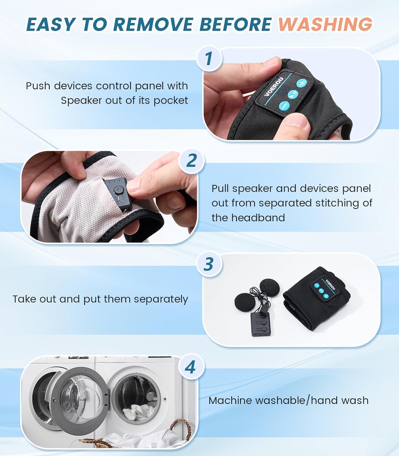 Voerou – Auriculares de diadema inalámbricos con Bluetooth para dormir, entrenamiento, yoga, insomnio, viajes, meditación