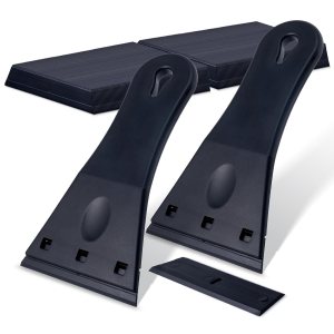 FOSHIO Paquete de 2 raspadores de plástico con 100 cuchillas de afeitar de plástico de un solo filo, herramienta raspadora de plástico extra grande FOSHIO Paquete de 2 raspadores de plástico con 100 cuchillas de afeitar de plástico de un solo filo, herramienta raspadora de plástico extra grande