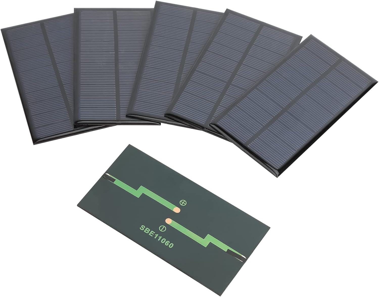 Micro paneles solares, 5 celdas solares fotovoltaicas de 5 V 200 mA de 4.331 in x 2.362 in  4.33 x 2.36 pulgadas