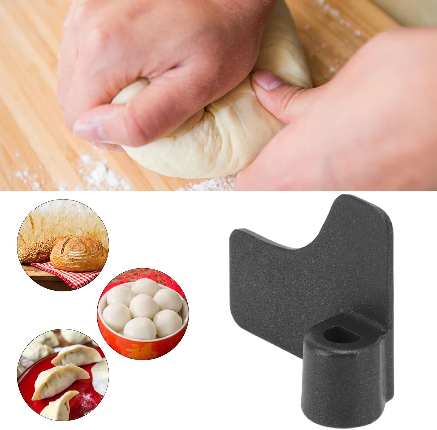 Paleta para hacer pan, hoja de amasar de acero inoxidable, piezas de repuesto para máquina de hacer pan (número 3)