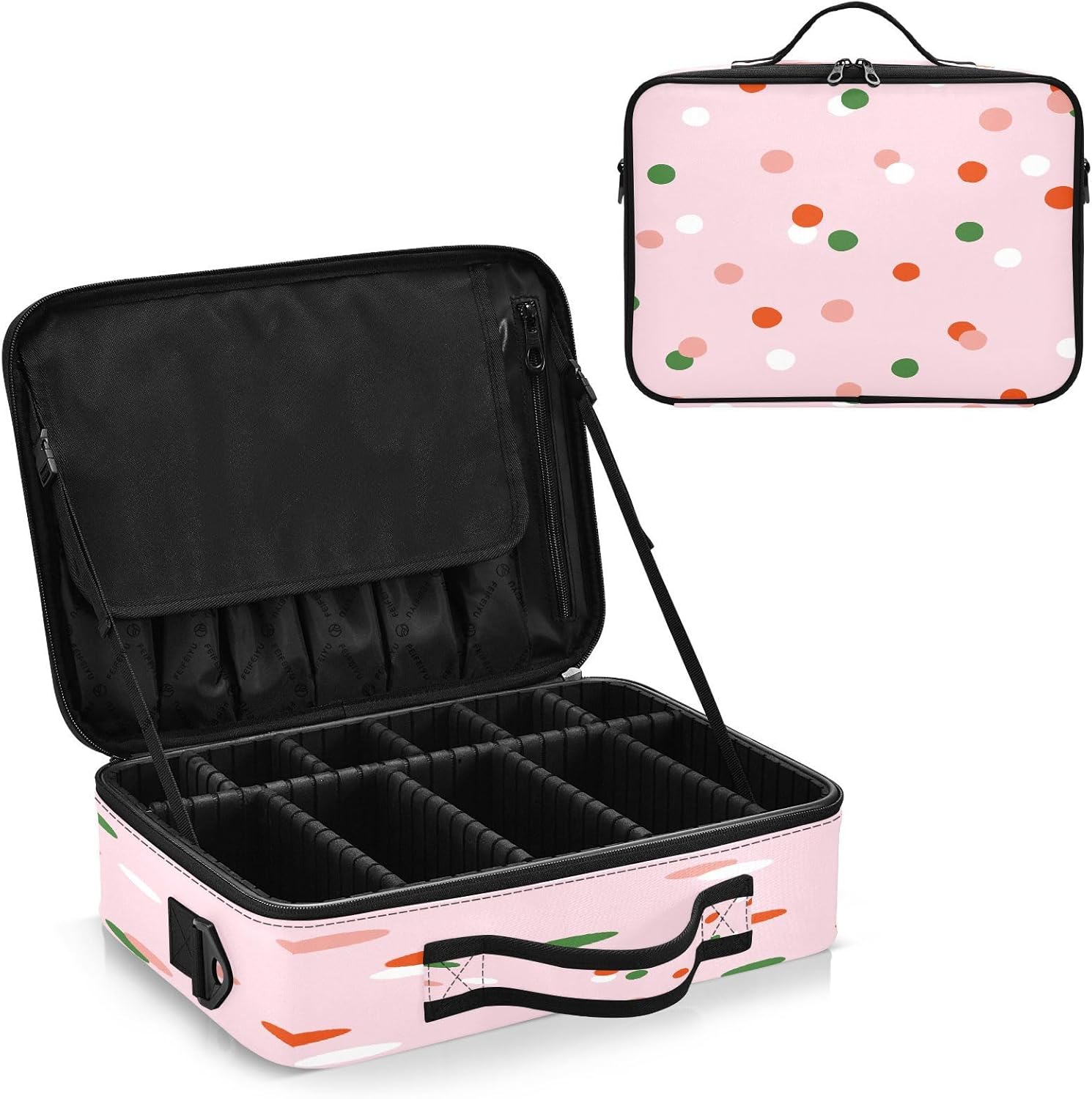 Pink Dot Minimalist everything cosmetic bag travel bag for women makeup bag zipper travel makeup bags cosmetiqueras para maquillaje men mens woman