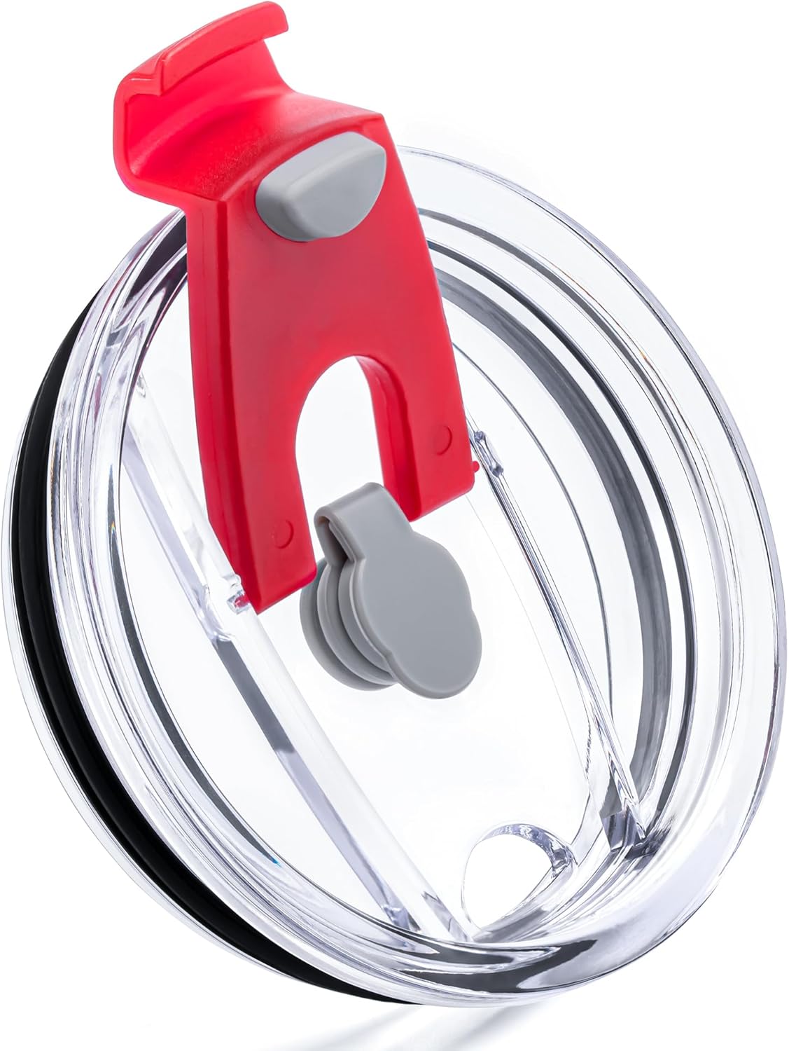 Tapas de repuesto para vaso de 20 onzas, tapa resistente a salpicaduras para Yeti Rambler, BJPKPK y más, apto para popotes, sin BPA (rojo)