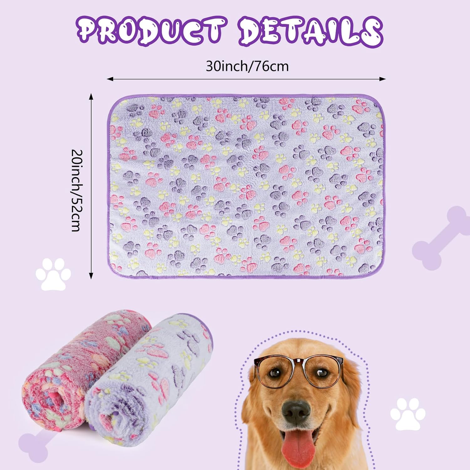 YUEPET Mantas impermeables para perros, paquete de 2 mantas lavables para perros para la cama, sofá, protector de forro polar de franela para