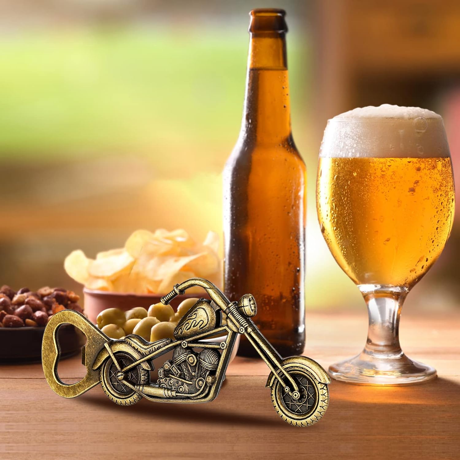 Abrebotellas de cerveza para motocicletas, regalos de cumpleaños y Navidad para hombres, mujeres, marido, novio, regalos de cerveza para hombres,