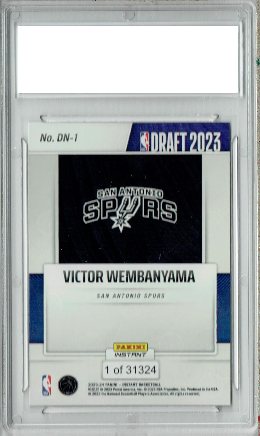 Certified Mint+ Victor Wembanyama 2023 Panini Instant #DN-1 NBA Draft 131324 San Antonio Spurs Pro Rookie Card