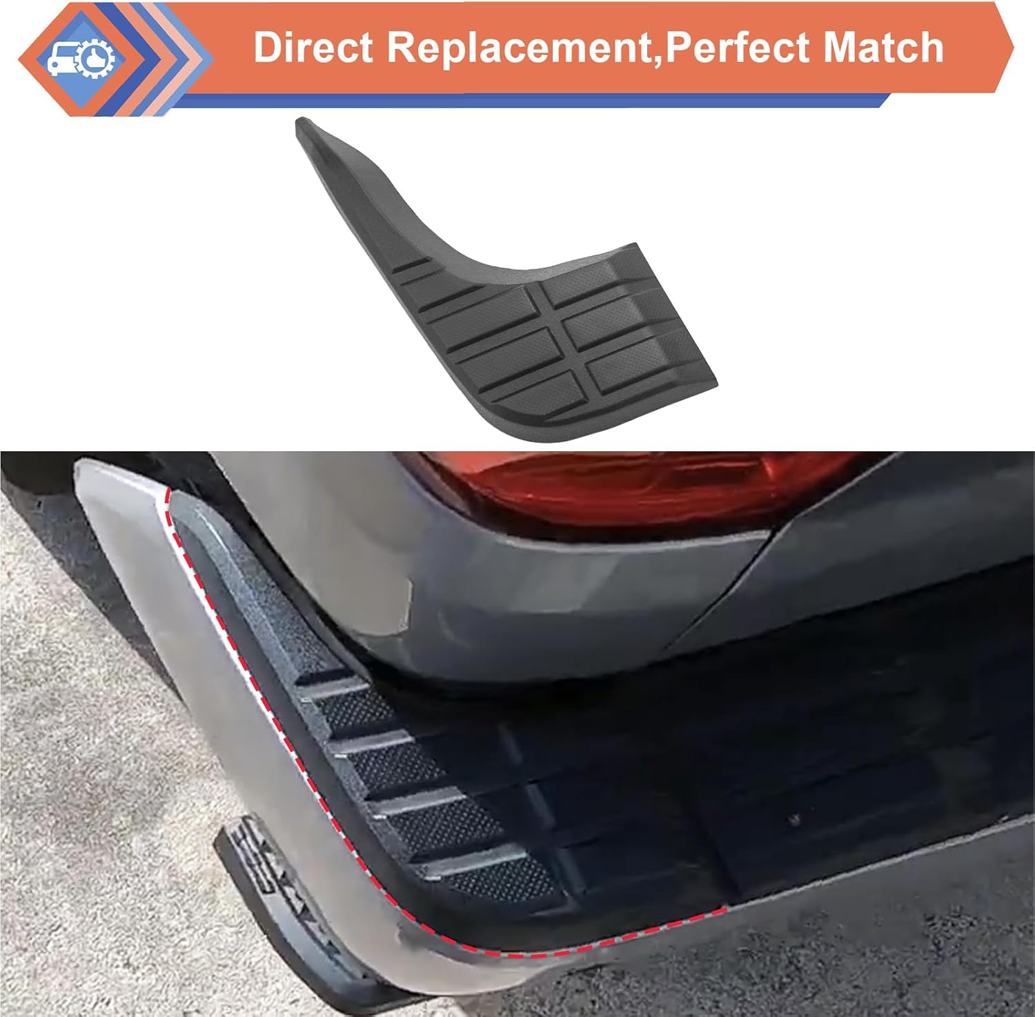 ZONFANT Protector de parachoques trasero, lado del pasajero y lado del conductor, compatible con Tundra 2014-2021 4.0L 4.6L 5.7L, repuesto
