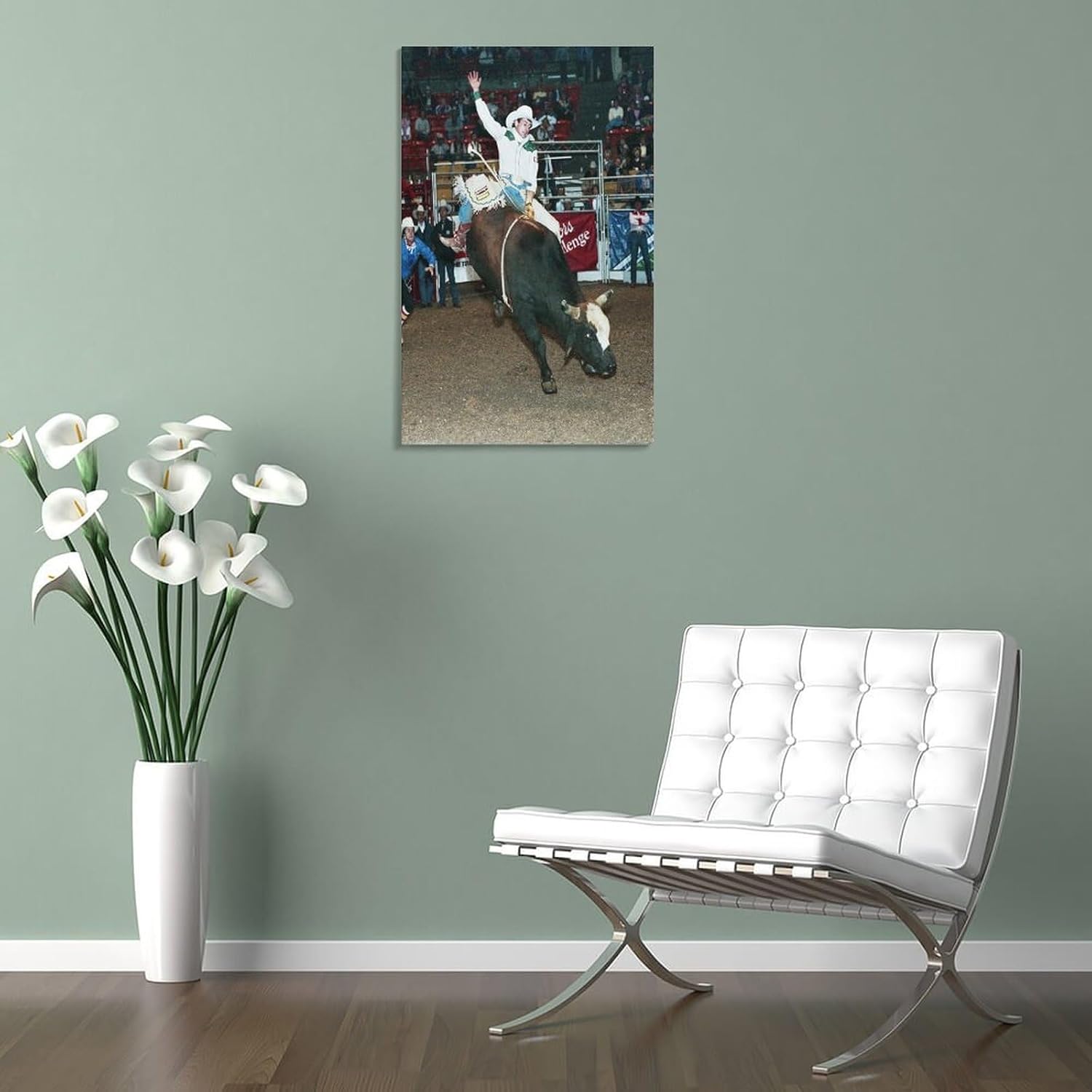 YokimA Lane Frost Riding Bull Poster Pintura Decorativa Lienzo Arte de Pared Pósters de Sala de Estar Dormitorio Pintura 12 x 18 pulgadas (11.8 x