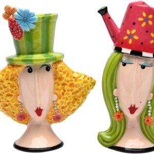 Appletree Design Garden Lady – Juego de sal y pimienta, 4 pulgadas Appletree Design Garden Lady – Juego de sal y pimienta, 4 pulgadas
