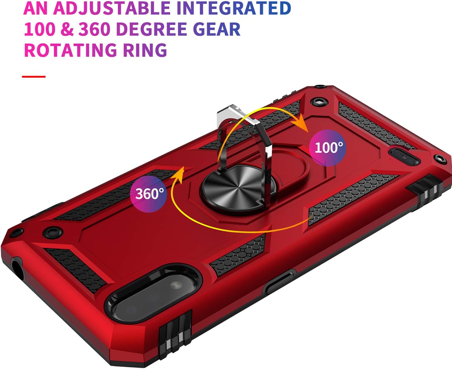 TJS Funda compatible con LG K22, LG K22 Plus+, funda para LG K32, con protector de pantalla de vidrio templado, soporte magnético con soporte