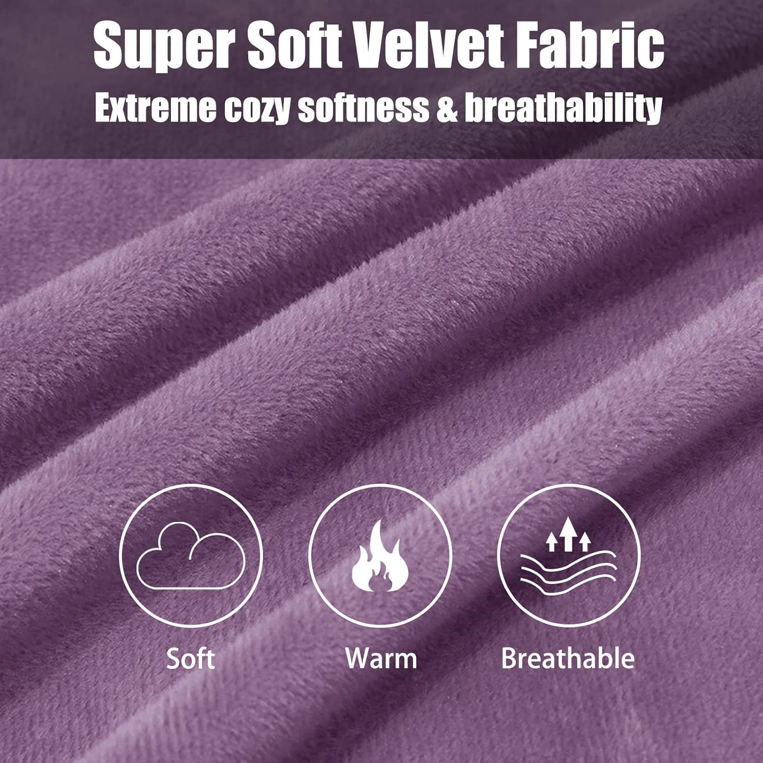 Paquete de 2 fundas de almohada estándar de terciopelo con cremallera, súper suaves y acogedoras, fundas de almohada de franela con cremallera, 20 x