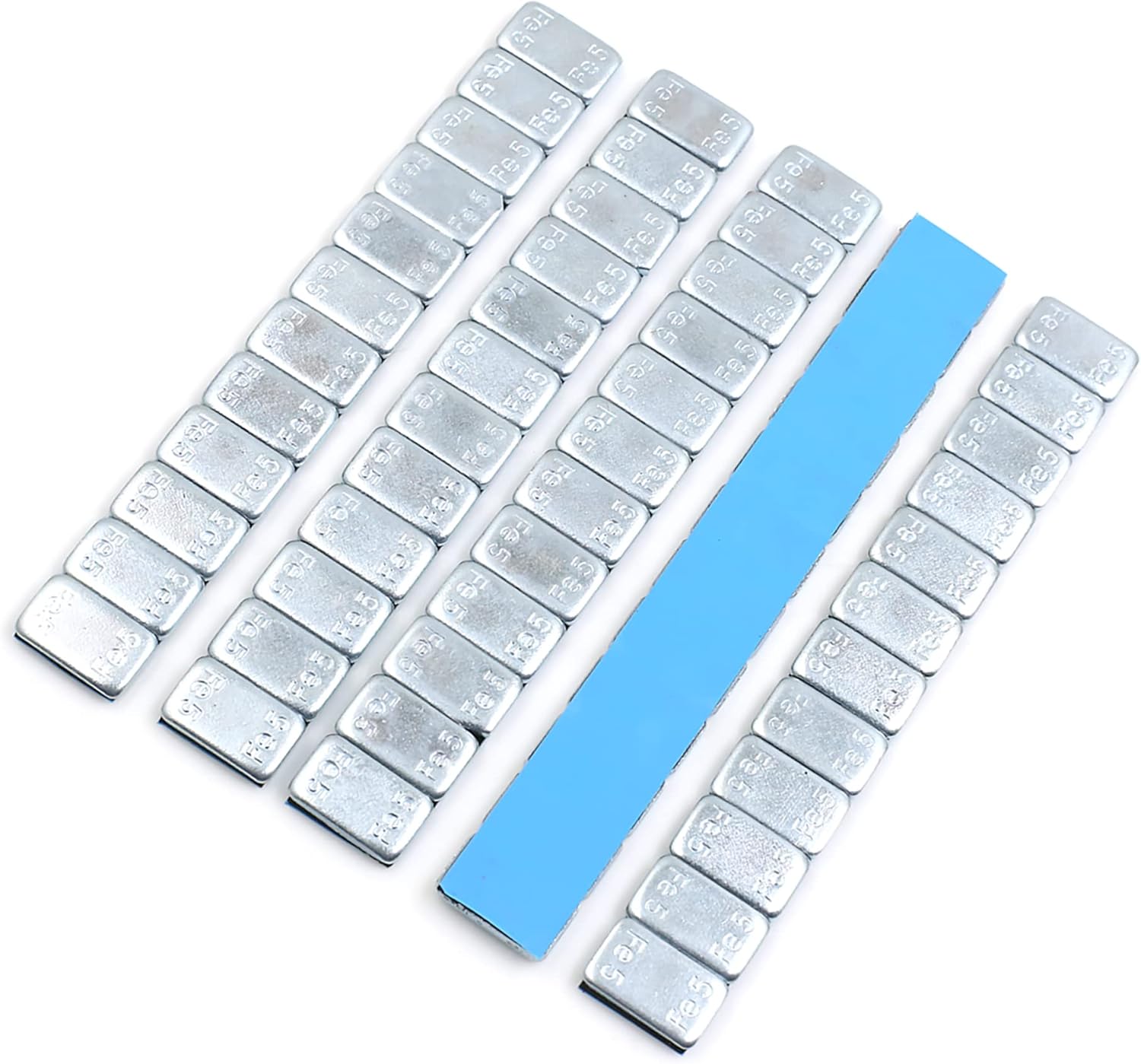 Tiras autoadhesivas de 2.1 oz para pesas de equilibrio de rueda para motocicleta, 5.512 x 0.748 in, 5 unidades