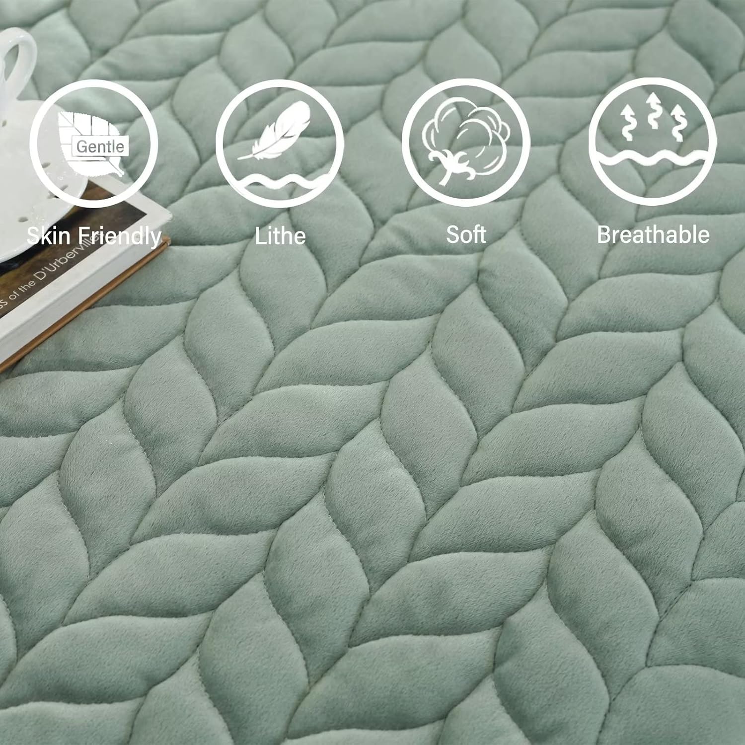 Dxcaicc Cojines de asiento de ventana de bahía para interiores, almohadilla antideslizante de terciopelo de cristal, cojín de banco de sala de
