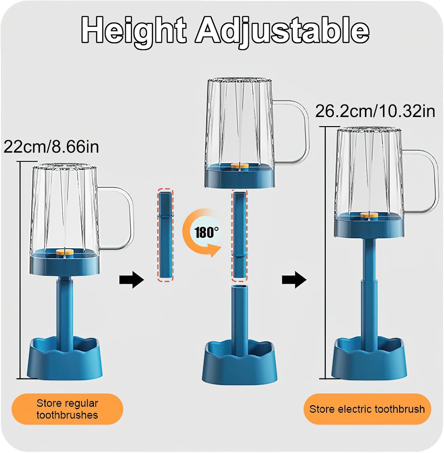 Soporte para pasta de dientes y cepillo de dientes con tazacubierta, juego de soporte para cepillado de dientes para baño contiene 3 ranuras,