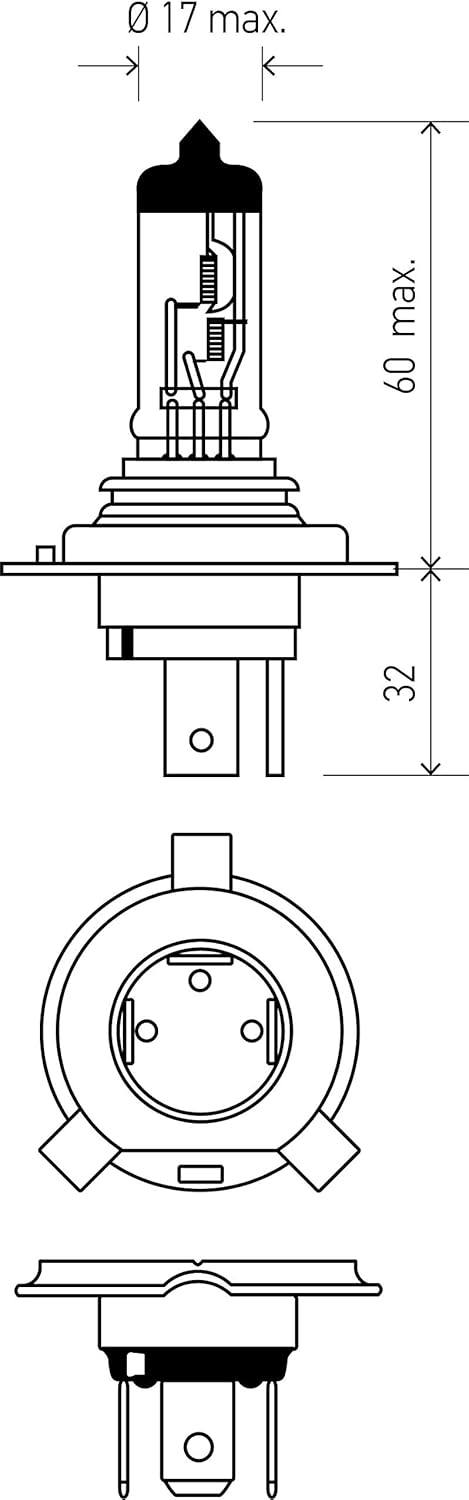 HELLA 9003 – Bombilla de alto rendimiento de 2.0 TB, 12 V, 6055 W, paquete de 2