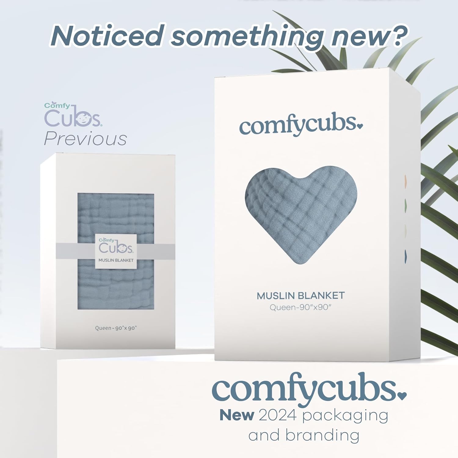 Comfy Cubs Manta de muselina Queen, tamaño extra grande de 90 x 90 pulgadas, 6 capas de algodón refrescante, manta transpirable y cálida para