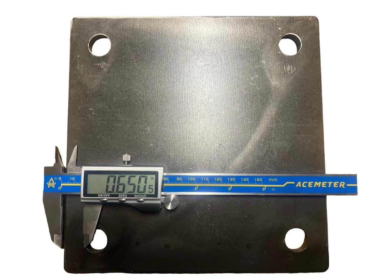JM – Placa base de acero resistente de 8 x 8 pulgadas, 4 agujeros con 58 pulgadas de diámetro, esquinas redondeadas (2)