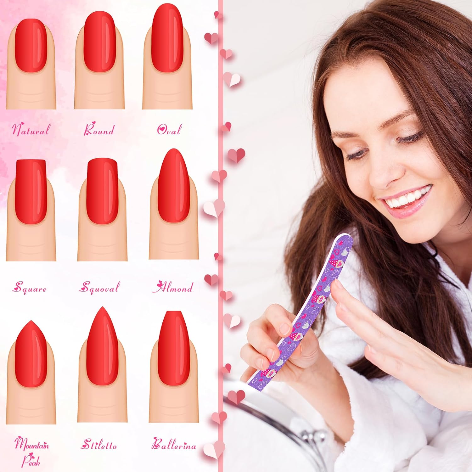 Juego de 200 limas de uñas a granel para uñas naturales, tableros de esmeril de doble cara, limas de uñas, limas de uñas, lima de uñas, herramienta