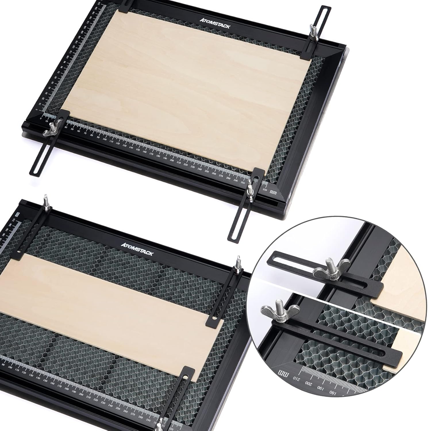 chitu systems Cama láser de panal de abeja de 15.748 x 15.748 x 0.866 in, mesa de trabajo de panal para grabador láser y máquina de corte, corte de