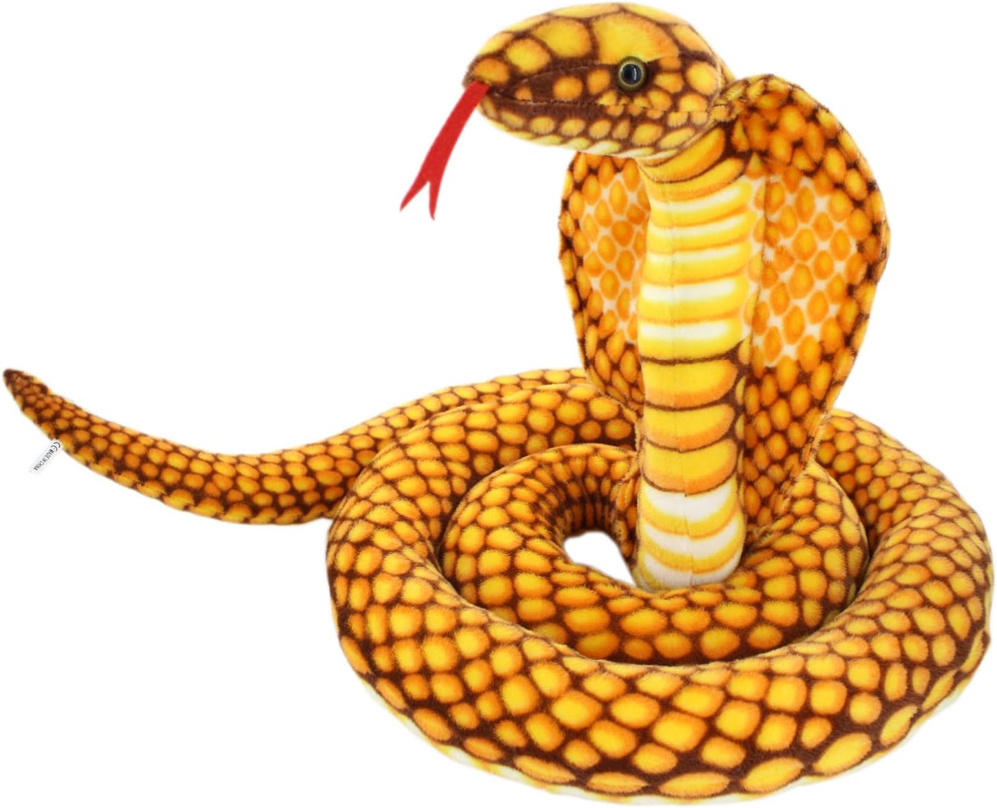 Animales de peluche gigantes realistas Naja Nivea Cape Cobra – Serpiente, 98 pulgadas de largo, 1 unidad