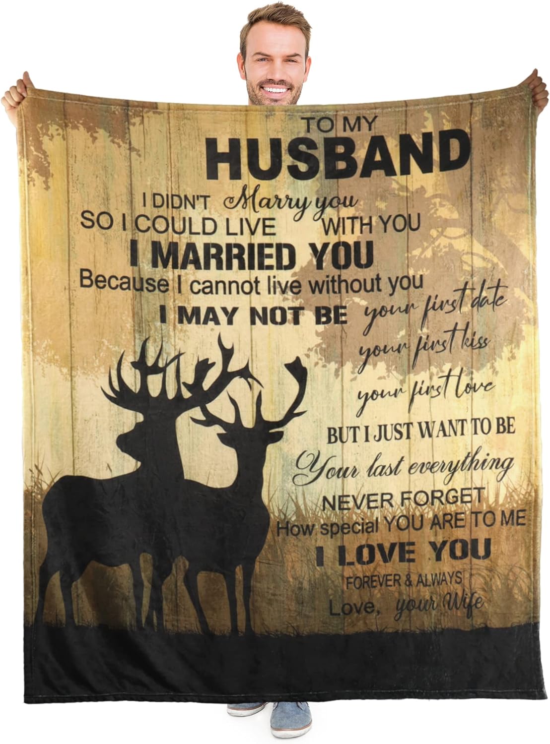 Regalos para él, esposo, de esposa a mi marido, regalos de cumpleaños, Navidad, aniversario, boda, para marido de parte de la esposa, mantas suaves