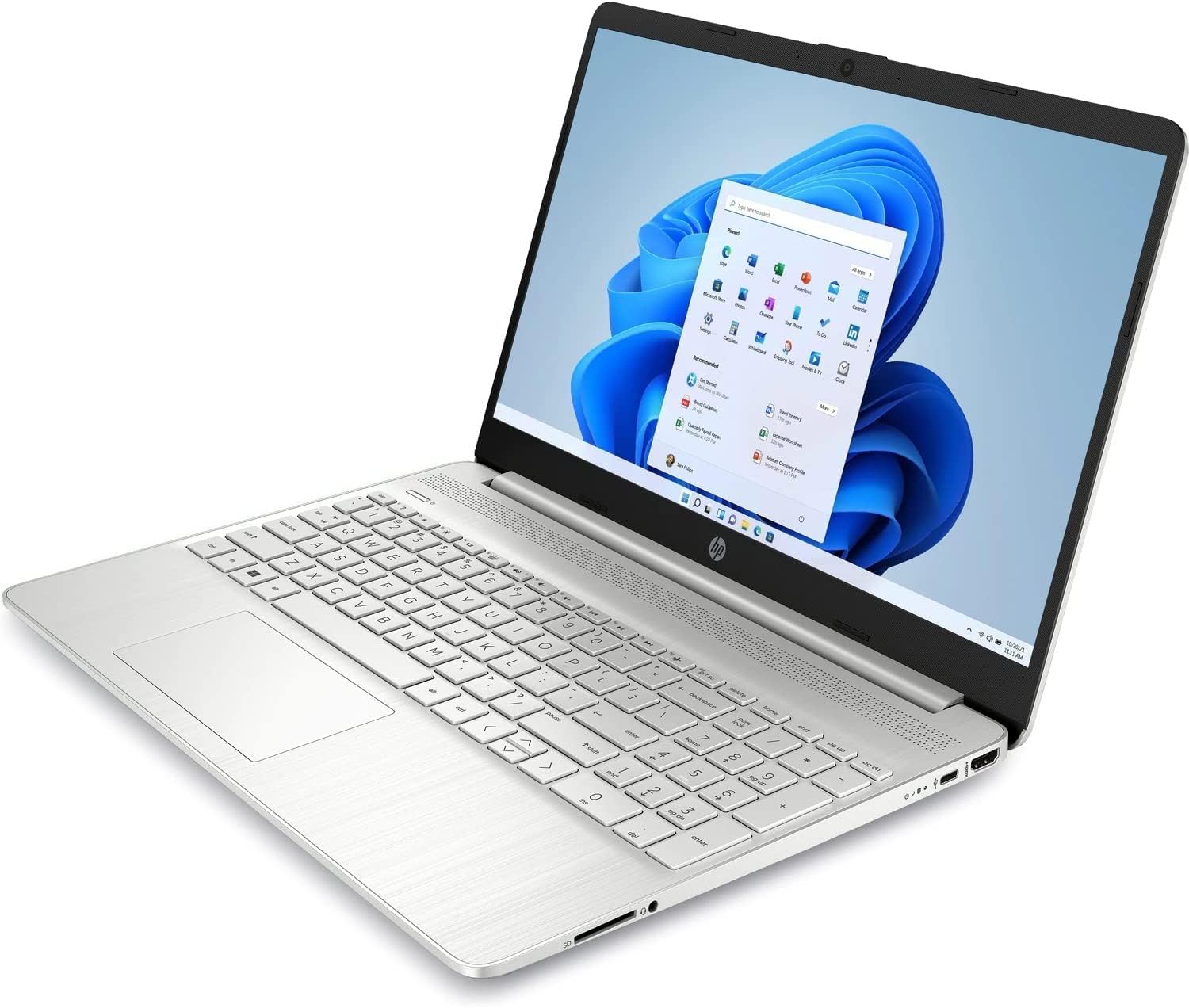 HP Laptop 15-dy2031nr 15.6 pulgadas pantalla táctil HD, Intel Core i3-1115G4 8GB RAM 256GB SSD disco duro tradicional con doble altavoz USB HDMI