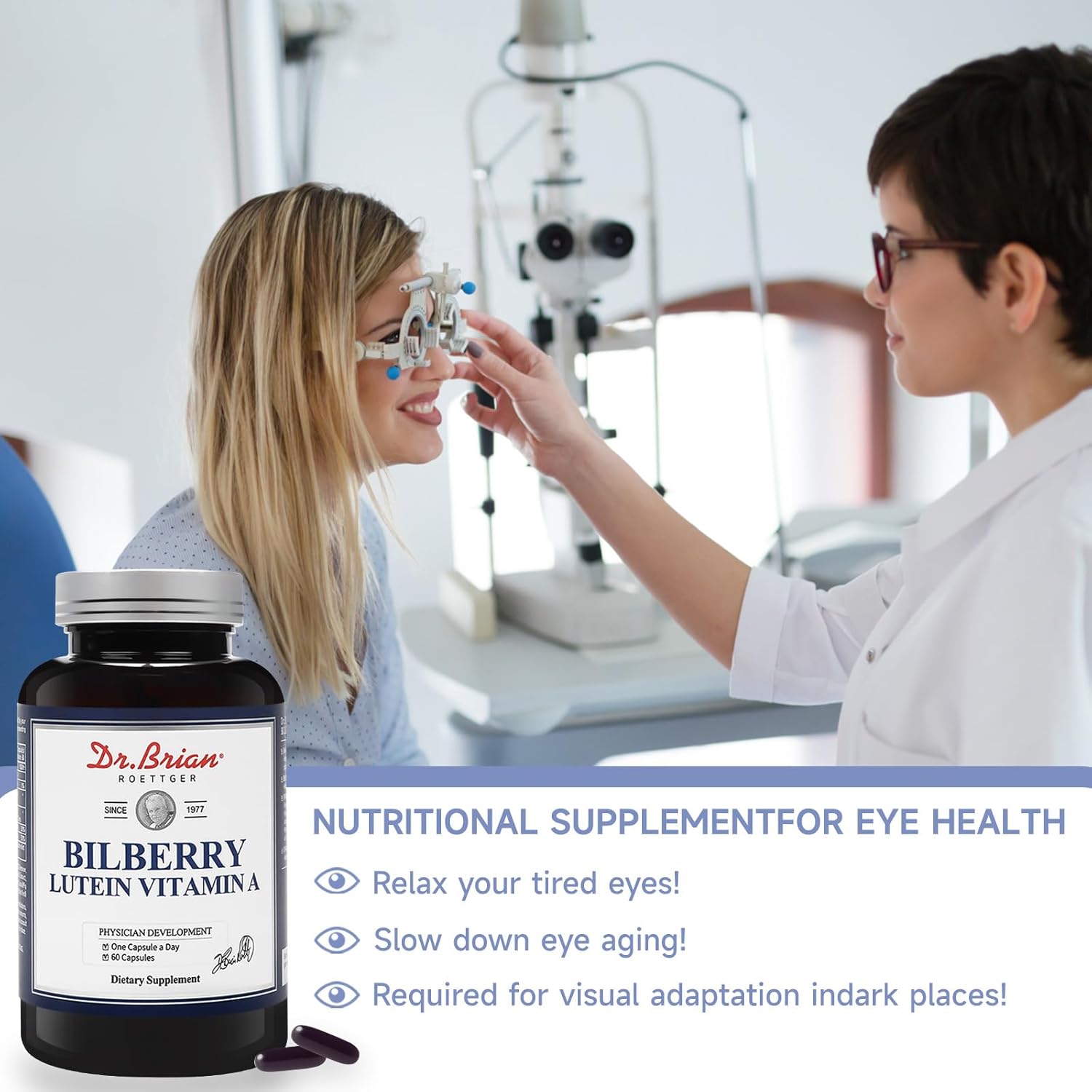 Dr.Brian - Vitaminas para los ojos 5 en 1 fórmula para ojos con luteína 20 mg, aceite de pescado Omega 3 EPA DHA 730 mg, vitamina A, E, zinc 90 - Imagen 5
