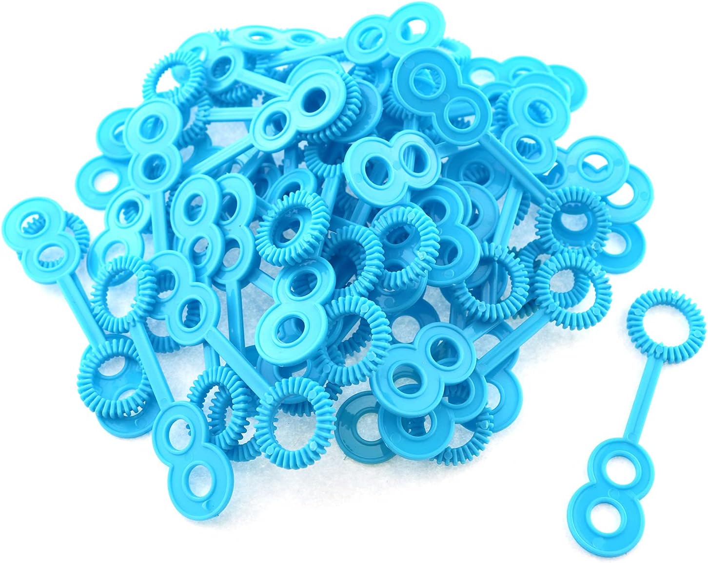 RLECS Varita de burbujas porosa de plástico para hacer burbujas al aire libre, 50 unidades, color azul