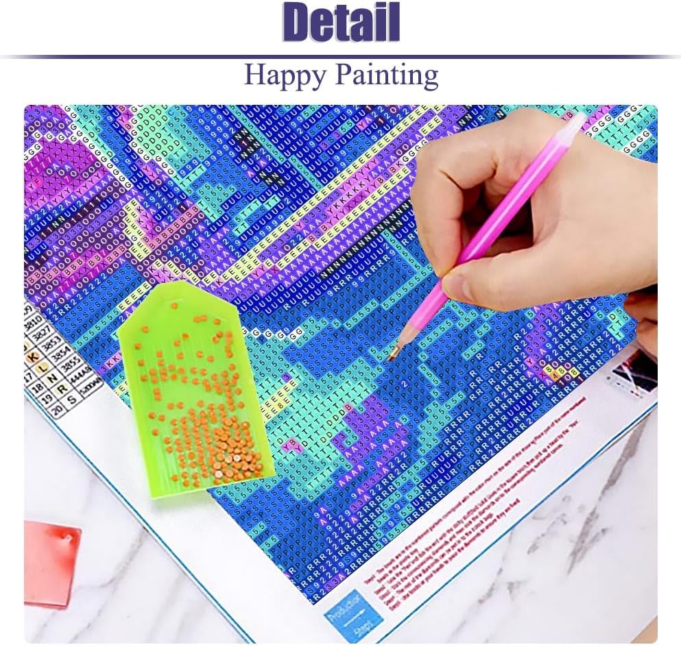 Paquete de 3 kits de pintura de diamantes para adultos, pintura artística de diamantes grandes 5D, arte y manualidades con diamantes de imitación de